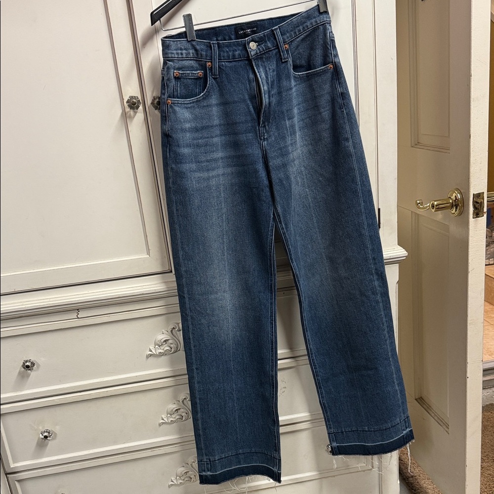 Lucky Brand Women's Wide Leg Jeans - Dark Blue